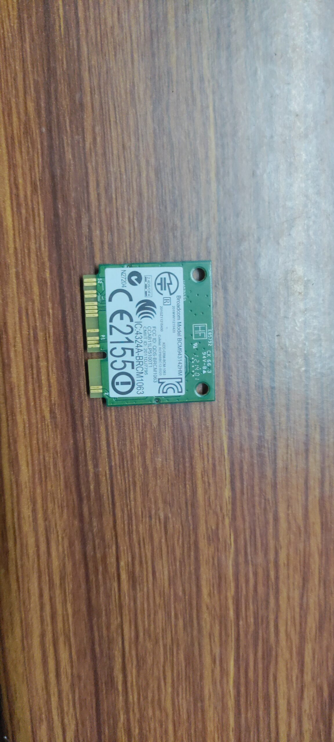 WAN Broadcom Wifi card wireless